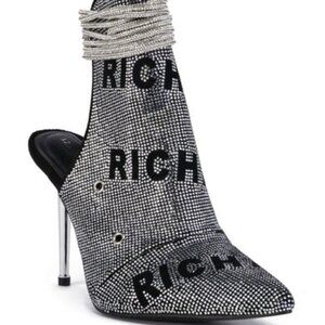 AZALEA WANG " PLATNIUM PLEASURE " BLACK RICH AF RHINESTONE PUMP ( BRAND NEW !!!!